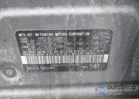 2018 Mitsubishi Outlander Es из США, поврежденный, VIN JA4AZ3A39JZ056255